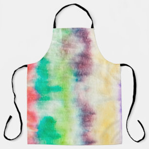 Schwarze Dirty Art Farbe. Shibori-Muster. Rosa Pin Schürze