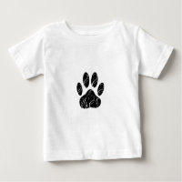 Schwarze Dog Pfosten mit weißen Schnörkeln