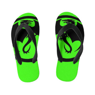 Schwarze Drachengrüne Kinderklumpen Kinderbadesandalen