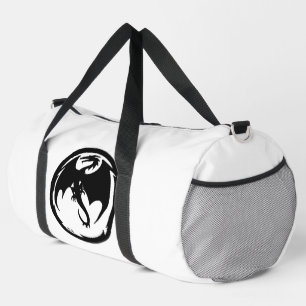 Schwarze Drachenweiße Tüte Duffle Bag