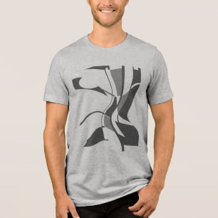 Schwarze dunkelgraue schwenkende wirbelnde Kunst a Tri-Blend Shirt