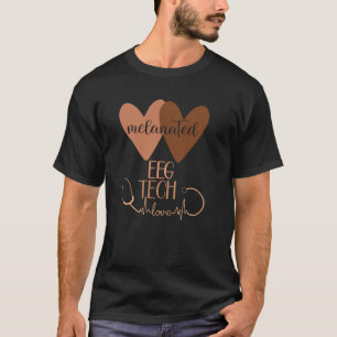 Schwarze EEG Tech Melanated Black History Neurolog T-Shirt