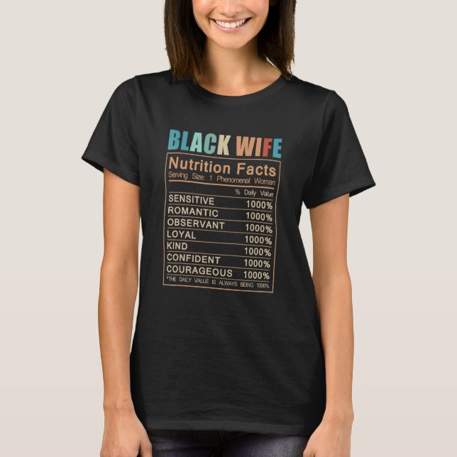 Schwarze Ehefrau T-Shirt (Vorderseite)