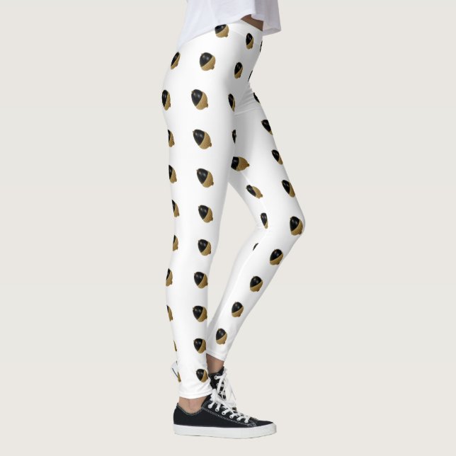Schwarze Eichel-Leggings Leggings (Rechts)