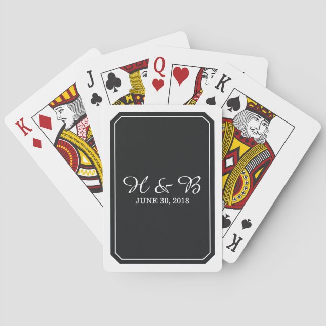 Schwarze, einfach elegante Spielkarten (Rückseite)