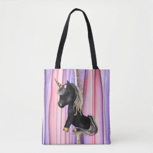 Schwarze Einhorn Rosa Ohren Tasche