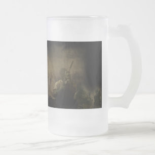 Schwarze eisige Tasse uF