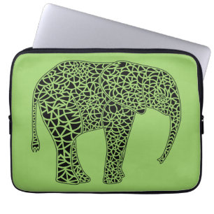 Schwarze Elefant-Laptop-Hülse Laptopschutzhülle