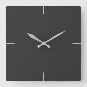 Schwarze elegante Minimalistische Wand-Uhr Quadratische Wanduhr