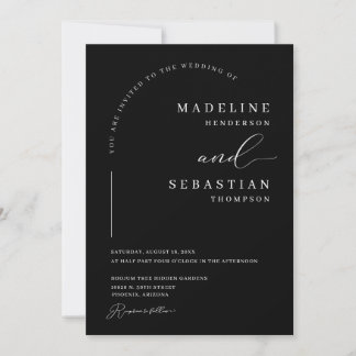 Schwarze Elegante Moderne Moderne Architektur Foto Einladung