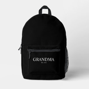 Schwarze elegante moderne Oma Bedruckter Rucksack