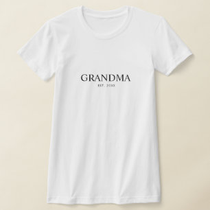 Schwarze elegante moderne Oma T-Shirt