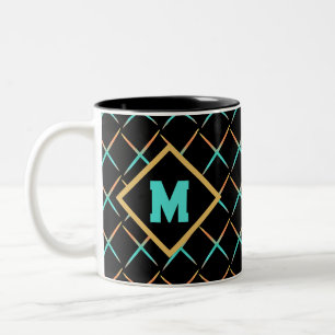 schwarze elegante Skript-Typografie im modernen St Zweifarbige Tasse