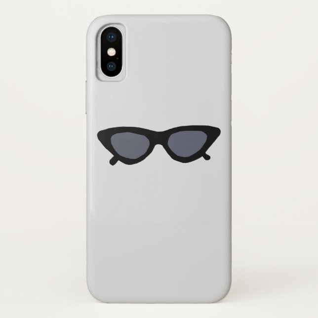 Schwarze Elegante Sonnenbrille Case-Mate iPhone Hülle (Rückseite)