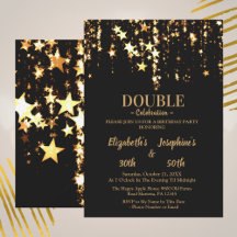 Schwarze, elegante und goldene Sterne Doppelgelenk