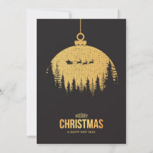 Schwarze Elegante Weihnachts-Party Einladung