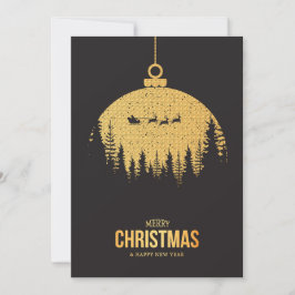 Schwarze Elegante Weihnachts-Party Einladung