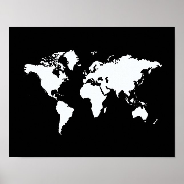 Schwarze Elegante Welt Poster (Vorne)