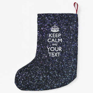 Schwarze Eleganz Behalte Ihren Text beruhigen Kleiner Weihnachtsstrumpf