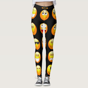 Schwarze Emojis Leggings