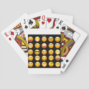 schwarze Emojis Spielkarten