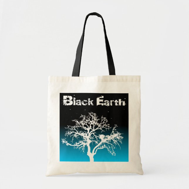 Schwarze Erdbudget-Tasche Tragetasche (Vorne)
