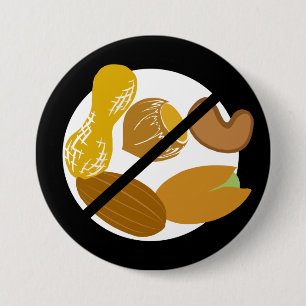 Schwarze Erdnuss-Baum-Nuss-freie Button