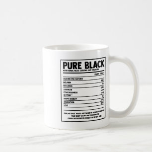 Schwarze ernährungsphysiologische Fakten - Schwarz Kaffeetasse