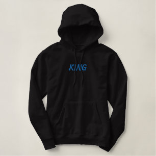 Schwarze Erwachsene L Größe Männer bestickt Basic  Bestickter Hoodie