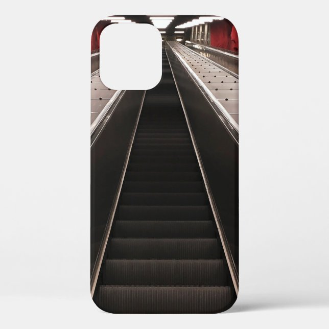 SCHWARZE ESKALATUR MIT KEINEM MENSCHEN Case-Mate iPhone HÜLLE (Rückseite)