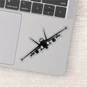 Schwarze F/A-18C Vorderansicht-Silhouette Aufkleber
