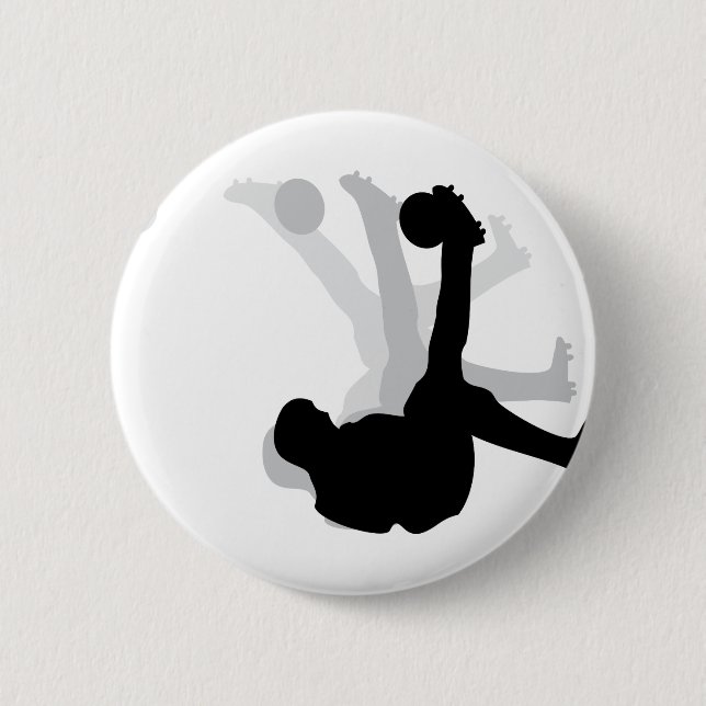 schwarze Fahrradtrittikone Button (Vorderseite)