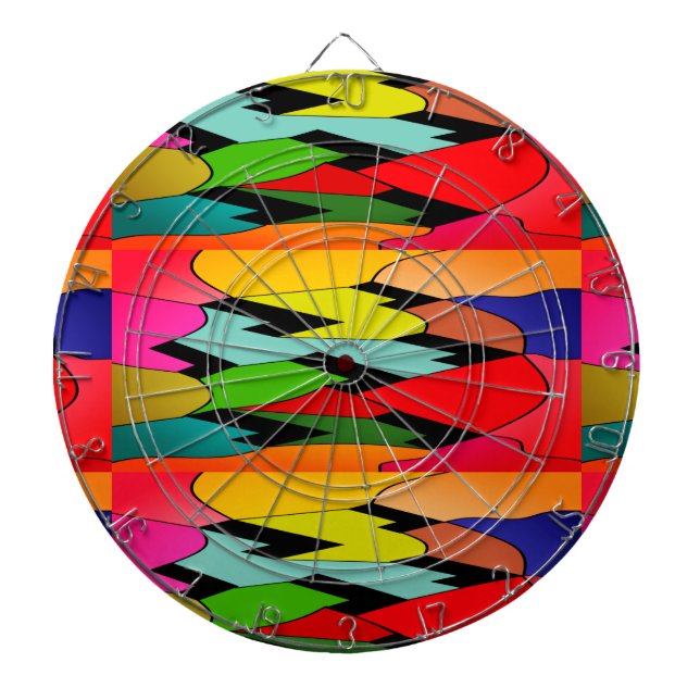 Schwarze Farbe mit Kunstdesign in der Mitte Dartscheibe (vorne)