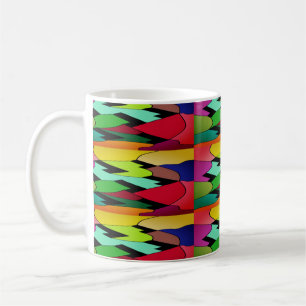 Schwarze Farbe mit Kunstdesign in der Mitte Kaffeetasse