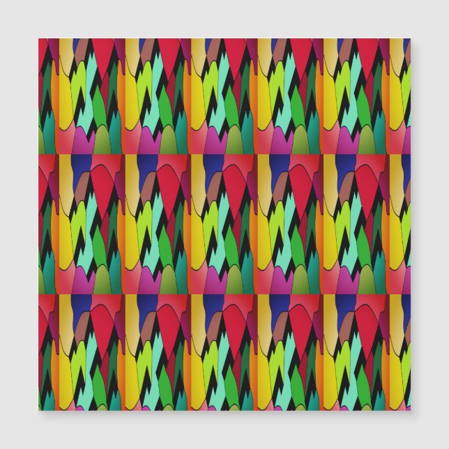 Schwarze Farbe mit Kunstdesign in der Mitte Magnetkarte (Vorderseite)