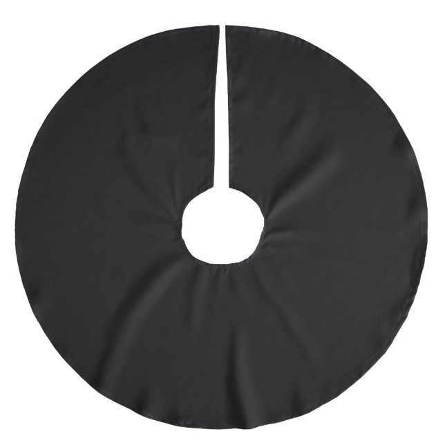 Schwarze Farbe Polyester Weihnachtsbaumdecke (Vorderseite)
