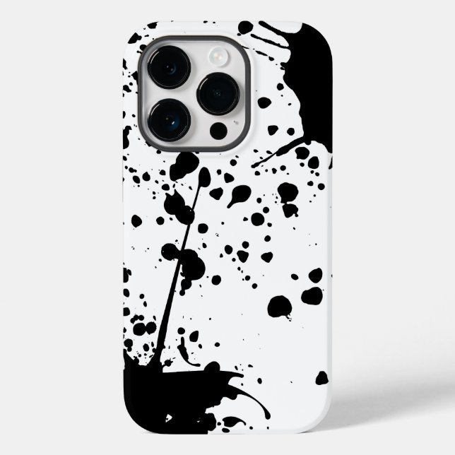 Schwarze Farbe Spill Case-Mate iPhone 14 Pro Hülle (Rückseite)