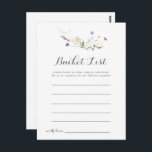 Schwarze, farbige Blume-Eimerkarte Postkarte<br><div class="desc">Diese farbenfrohen,  wilden Blume-Eimerkarten sind die perfekte Wahl für einen rustikalen Hochzeitsempfang oder ein rustikales Brautparty. Das Design bietet handbemalte Aquarellfarbe schöne rosa,  rot,  blau,  marinebasiert,  gelb,  lila und grün wilde Blume. Das Schild der Schaufelliste wird separat verkauft.</div>