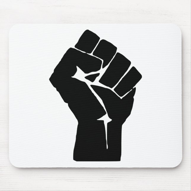 Schwarze Faust ausgelöst - Widerstand Mousepad (Vorne)