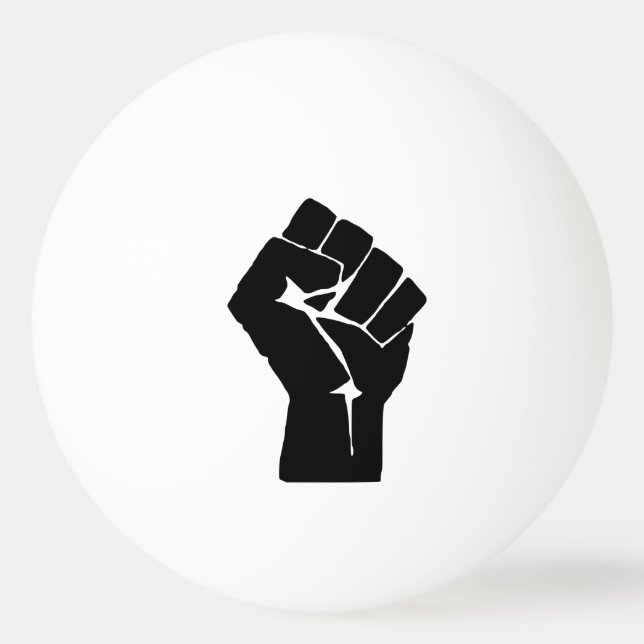Schwarze Faust ausgelöst - Widerstand Tischtennisball (Vorderseite)