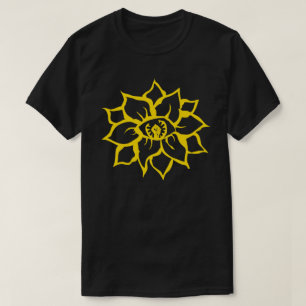 Schwarze Faust der Blume T-Shirt