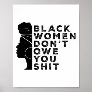 Schwarze Feministische Frauenrechte Schwarze Fraue Poster