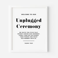 Schwarze Fett Retro Typografie Unplugged Zeremonie