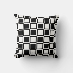 Schwarze, fette Mod-Quadrate Kissen
