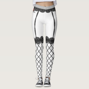 Schwarze Fishnet-Leggings Leggings
