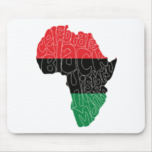Schwarze Flagge Schwarzer Monat Design Mousepad