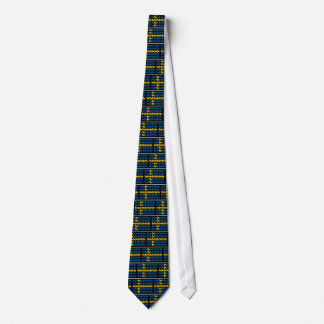 Schwarze Flagge Schwedens Dala Krawatte