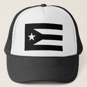 Schwarze Flagge von Puerto Rico Truckerkappe