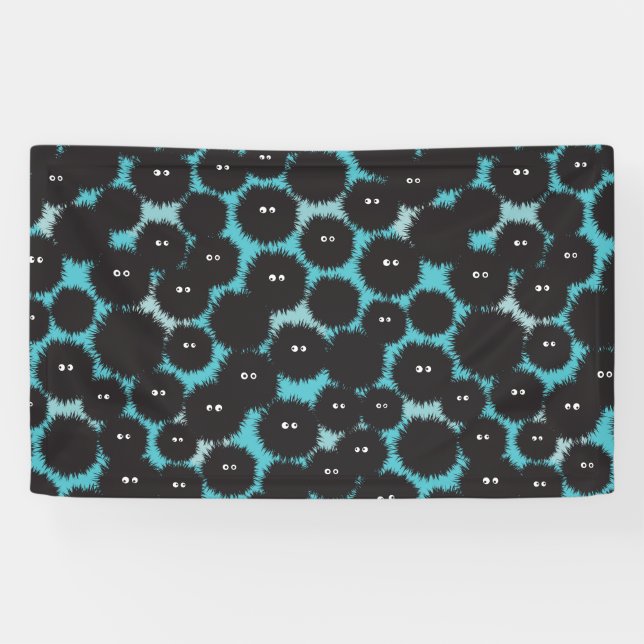 Schwarze Flaute-Monster Banner (Horizontal)