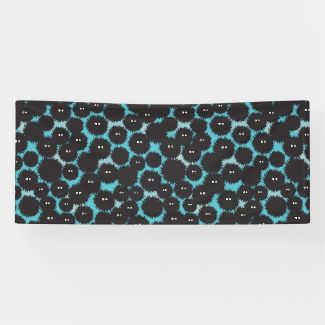 Schwarze Flaute-Monster Banner (Horizontal)